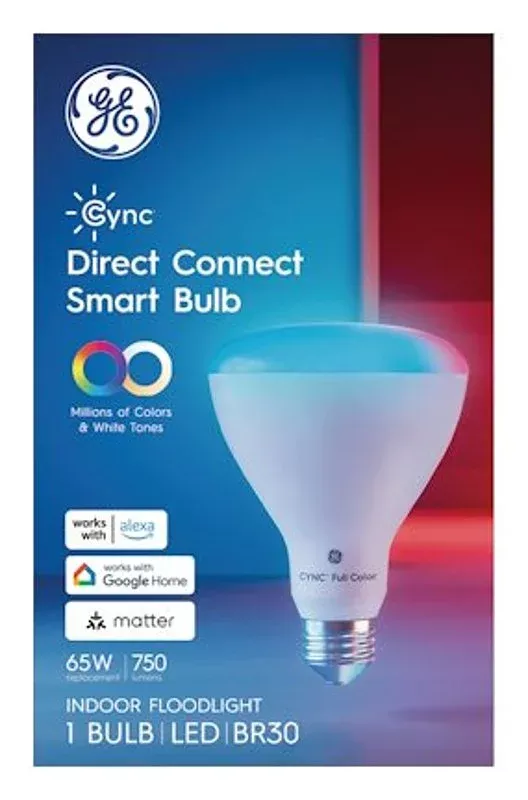 GE 93131795 Color Changing Smart Light, 9.5 W, Wi-Fi Connectivity: Yes