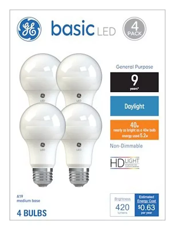 GE Industrial Solutions 36992 LED Bulb, General Purpose, 400 Lumens, 5
