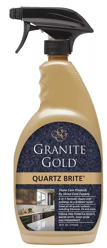 Granite Gold GG0069 Quartz Brite Cleaner, 24 oz, Liquid, Lemon Citrus,