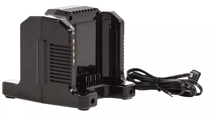 Greenworks Pro 2958602AZ Dual-Port Rapid Charger, 80 V, 5 Ah, 8 A Char