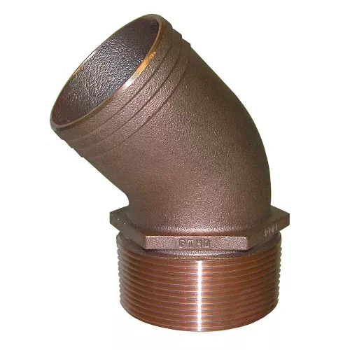 GROCO 2″ NPT Bronze 45 Degree Pipe to 2″ Hose PTHD-2000