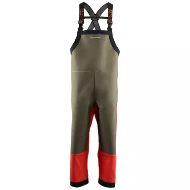 Grundens Neptune Armored Bib – Orange/Olive – X-Large