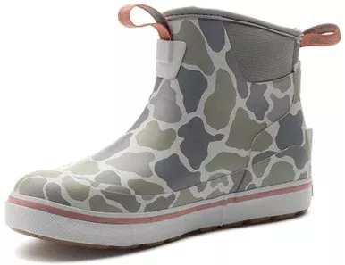 Grundens Women’s Deck Boss Ankle Boot – Tea Duck Camo – 7