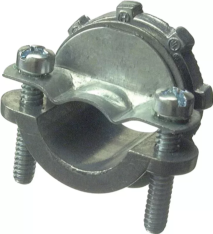 Halex 05103B Clamp Connector, 3/8 in, 1-3/16 in L, Zinc, 100/PK