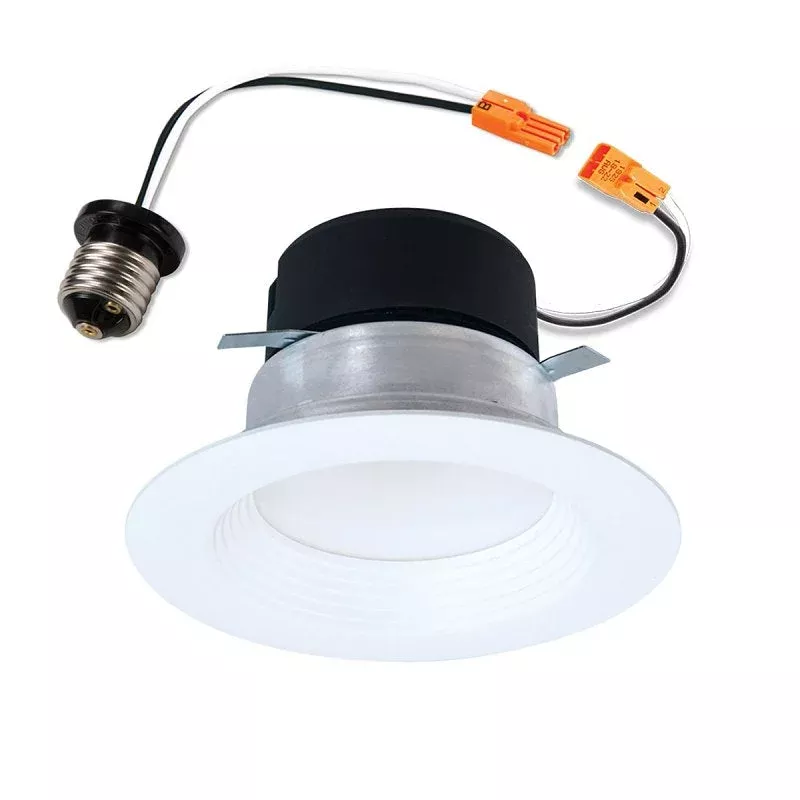 Halo LT4 Series LT4069FS1EWHR Downlight, 8 W, 120 V, LED Lamp, Plastic