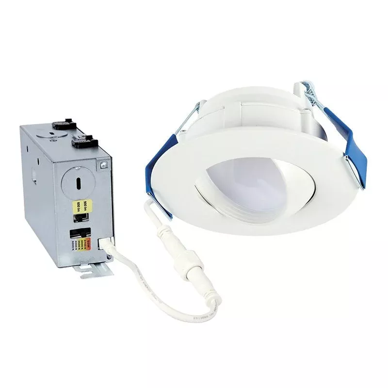 Halo RA4 Series RA4LS9FSD2W1EWHDM Adjustable Canless Downlight, 9.3 W,