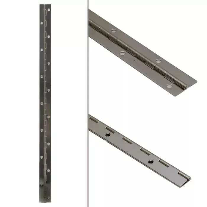 HCB Boat Hatch Seat Piano Hinge | 18 Gauge 18 Inch Stainless