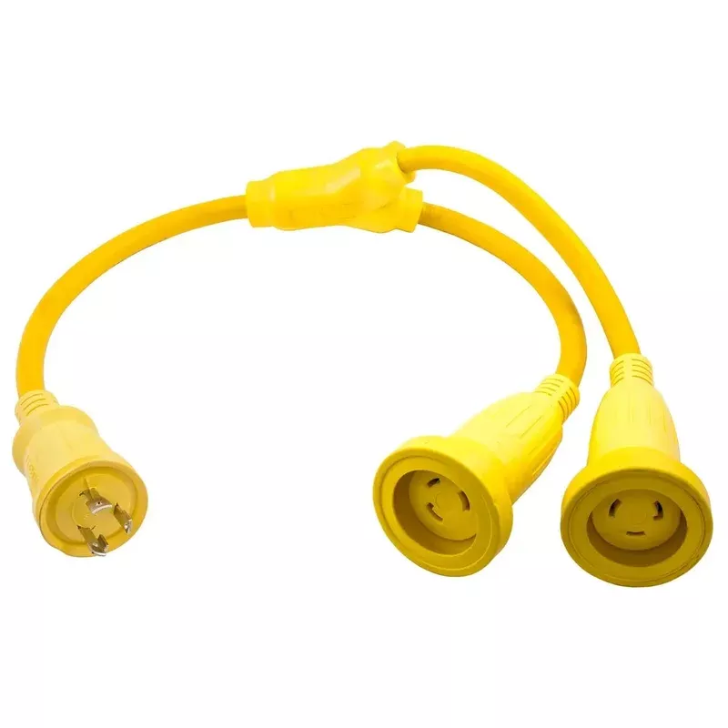 Hubbell HBL64CM56 Y Cable 2-30A Male 1 30A Female
