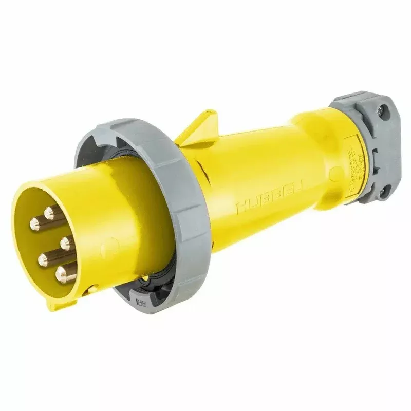 Hubbell M5100P7 100A 480V 5-Wire Male Shore Power Plug