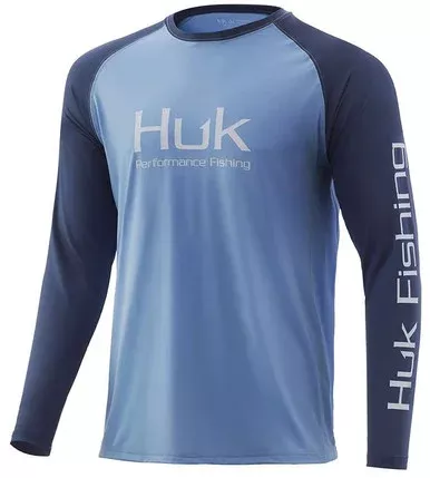 Huk Double Header Long Sleeve Shirt – Dusk Blue – Small