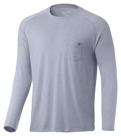 Huk Waypoint Long Sleeve Shirt – Blue Fog – Small