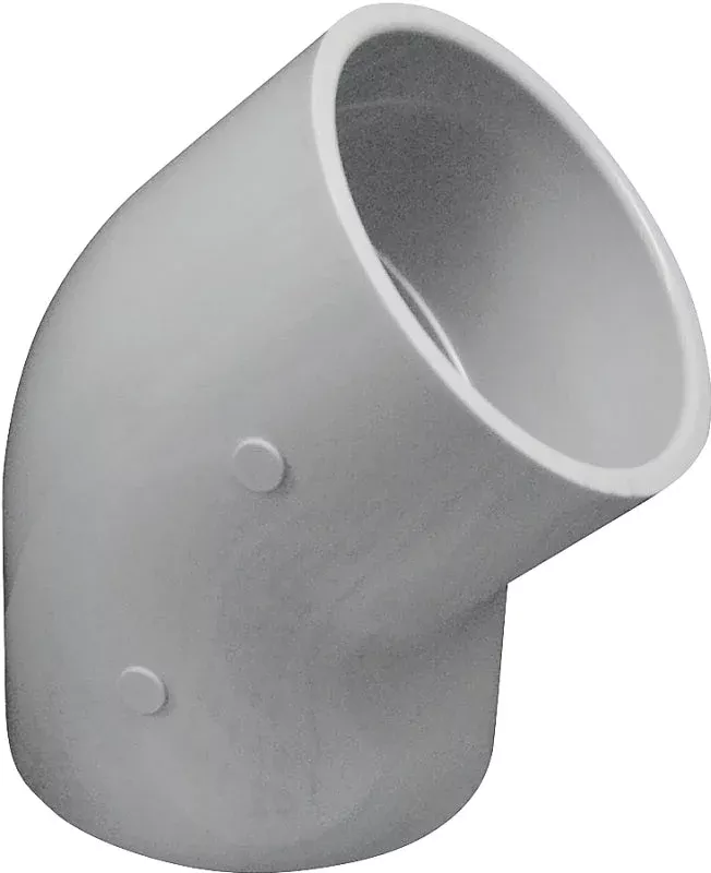IPEX 035489 Elbow, 4 in, Socket, 45 deg Angle, PVC, White, SCH 40 Sche