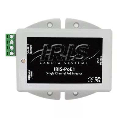 Iris Single Channel PoE Injector – 8-36VDC Input Voltage & 48VDC Output