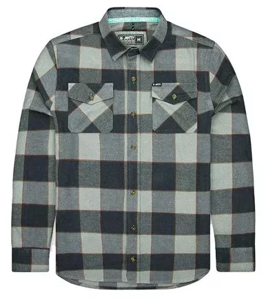 Jetty Breaker Flannel Shirt – Grey – 2X-Large