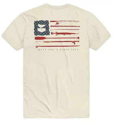 Jetty Old Glory Short Sleeve T-Shirt – Natural – Large