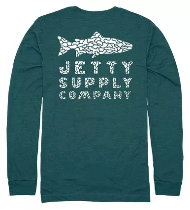 Jetty Reefraction Long Sleeve T-Shirt – Teal – Medium