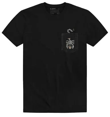 Jetty Telson Pocket Short Sleeve T-Shirt – Black – Medium