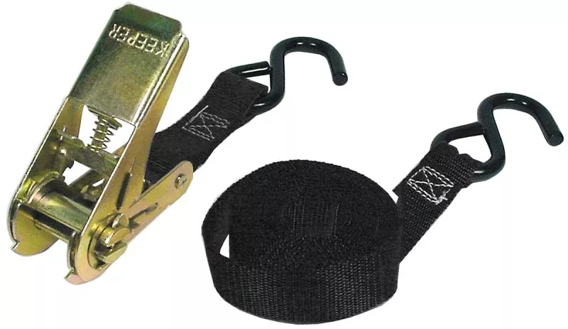 Keeper 05511 Tie-Down, 1 in W, 10 ft L, Polyester, Red, 300 lb, S-Hook