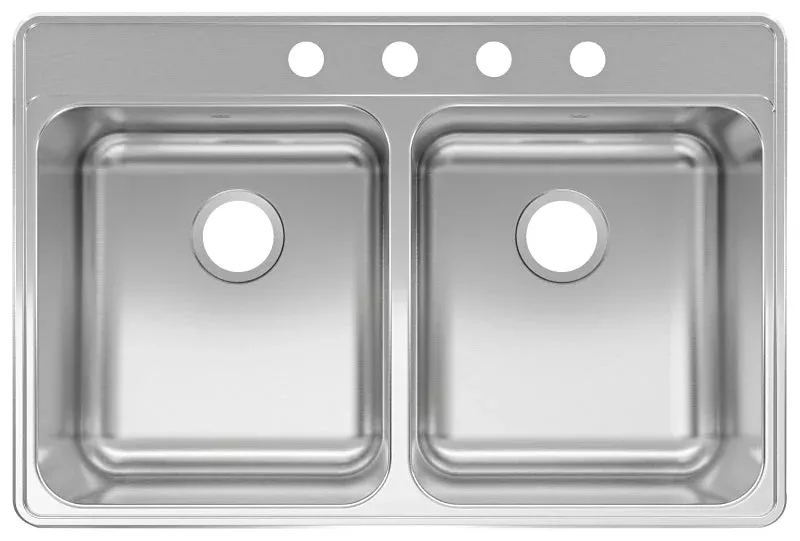Kindred CDLA3322-8-4CBN Kitchen Sink, 33 in OAW, 8 in OAD, 22 in OAH,
