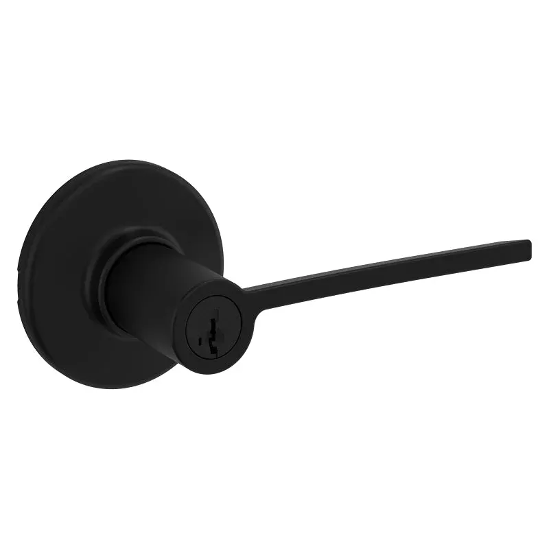 Kwikset 405LRL RDT SMT 51 Entry Lever, Matte Black, Zinc, Residential,