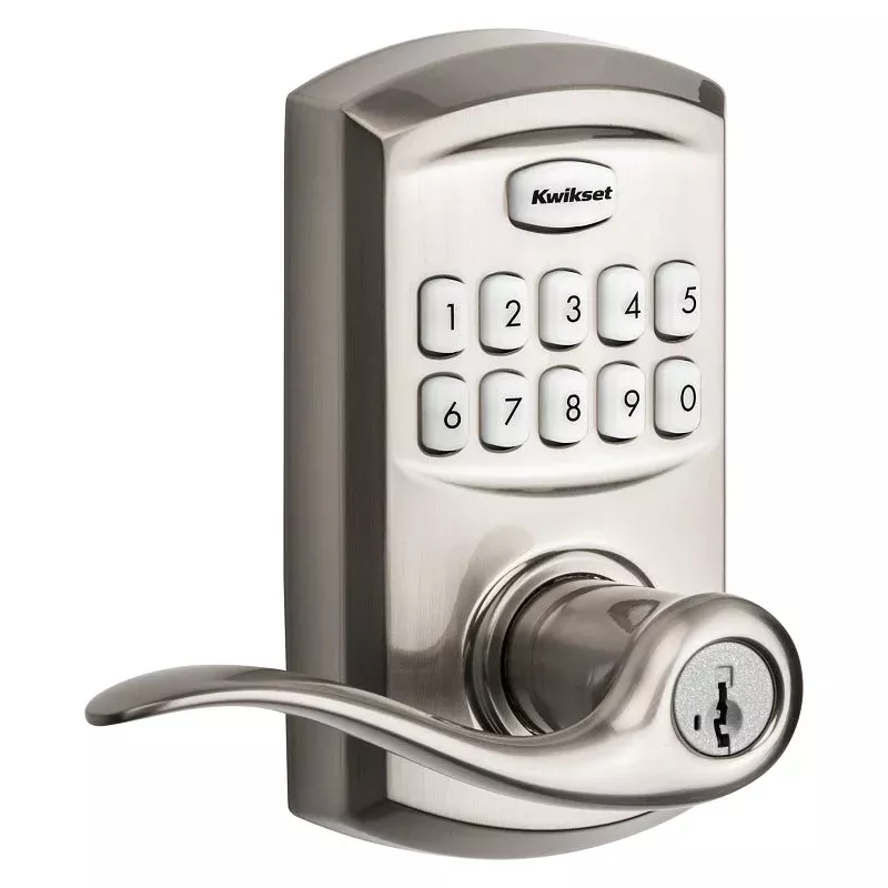 Kwikset 911TNL 15 SMT Electronic Entry Lock, Satin Nickel, Residential
