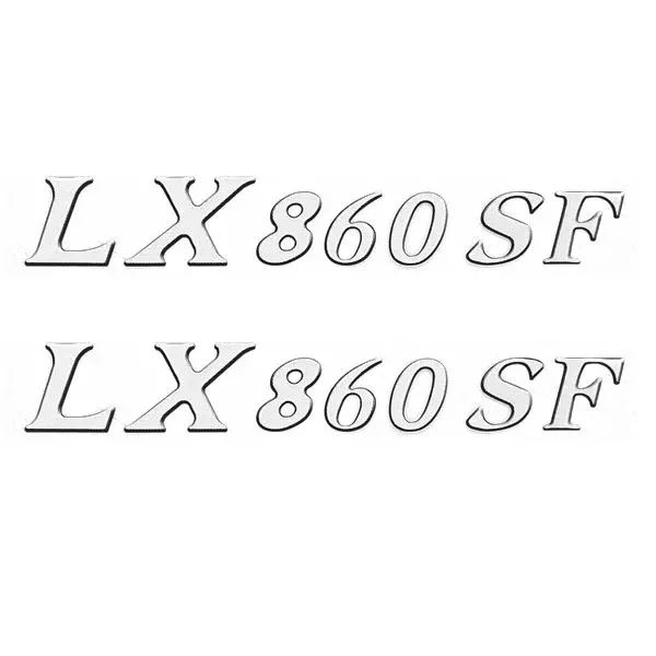 Larson Boat Model Decal 8624-1189-00 | LX 860 SF Black Silver (Pair)