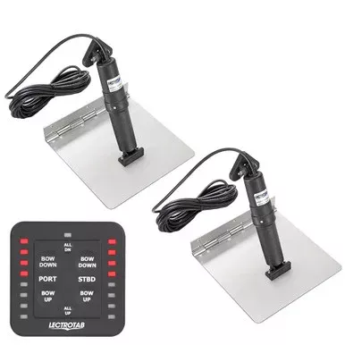 Lectrotab XKA Stainless Steel Trim Tab Kit w/One-Touch Control – 9 x 9