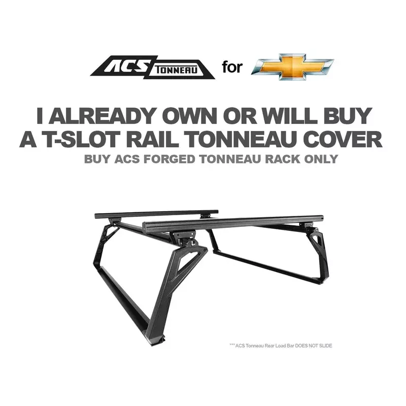 Leitner Designs ACS Forged Tonneau Rack Only for 2015-2019 Chevrolet Silverado 2500 & 3500 HD (6’7″ Bed)