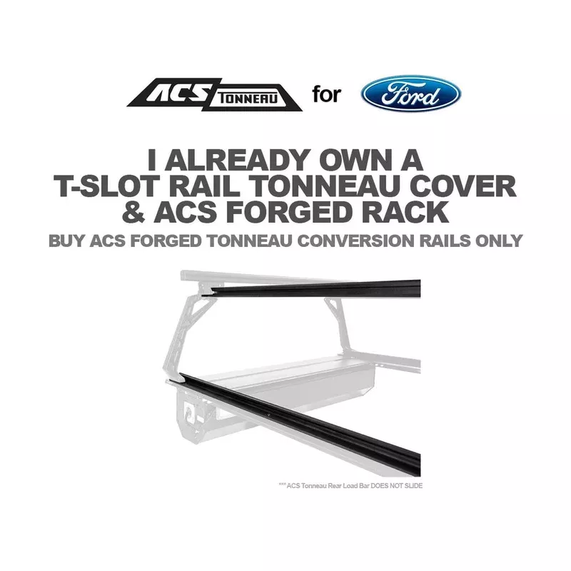 Leitner Designs ACS Forged Tonneau Rails for 2015-2020 Ford F-150 (6’7″ Bed)