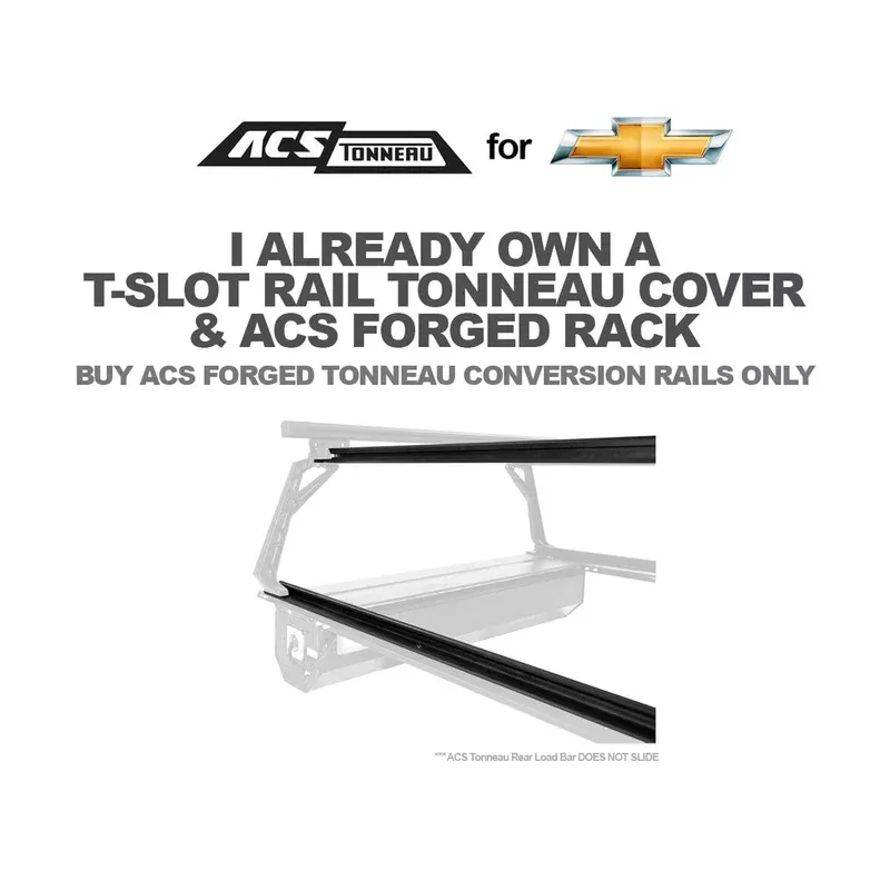 Leitner Designs ACS Forged Tonneau Rails for 2015+ Chevrolet Colorado (6′ Bed)