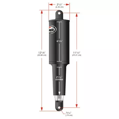 Lenco 101 Standard Actuator – 12V – 2-1/4″ Stroke