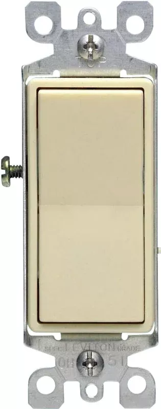 Leviton S01-05613-2IS Rocker Switch with Ground Screw, 15 A, 120/277 V