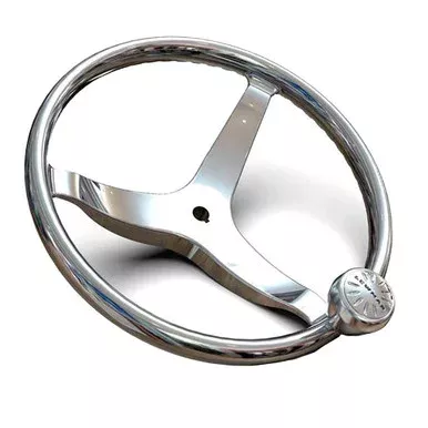 Lewmar 3 Spoke 13.5″ Steering Wheel w/Power-Grip Knob