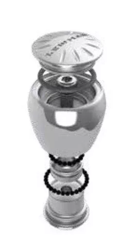 Lewmar Power Grip Knob Stainless Steel with Rim Clamp