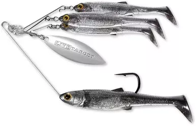 LIVETARGET BaitBall Spinner Rig – Small 3/8oz – Smoke/Silver