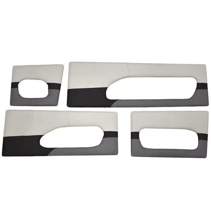 Lowe Boat Cushioned Side Panels 2225144 | White Gray Black (Set of 4)