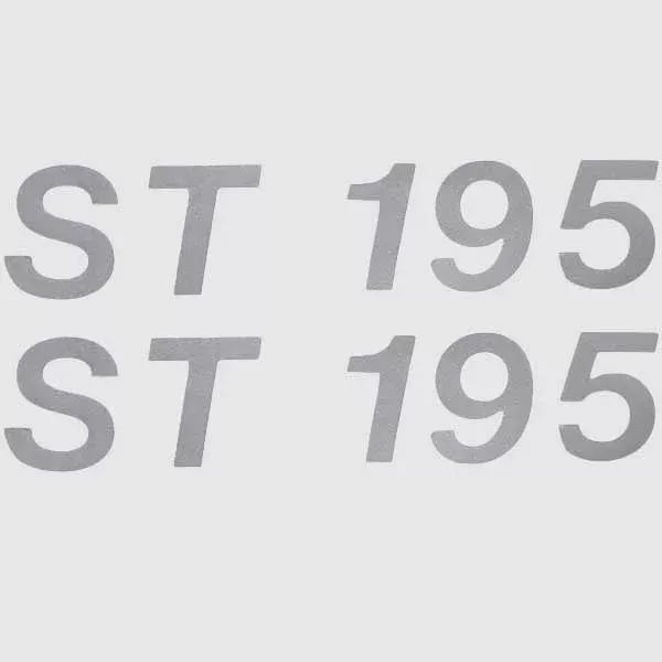 Lowe Boat Decals 1953015 | ST 195 Silver Vinyl 6 Inch (Set of 2)