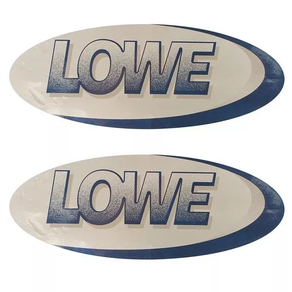 Lowe Boat Emblem Decal Stickers | 17 1/2 W x 7 1/8 H Inch (Pair)