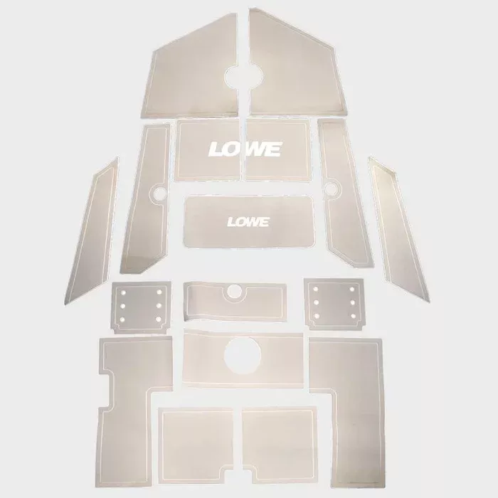 Lowe Boat Non-Skid Deck Mats 2283111 | Bay 22 SeaDek Tan White (17PC)