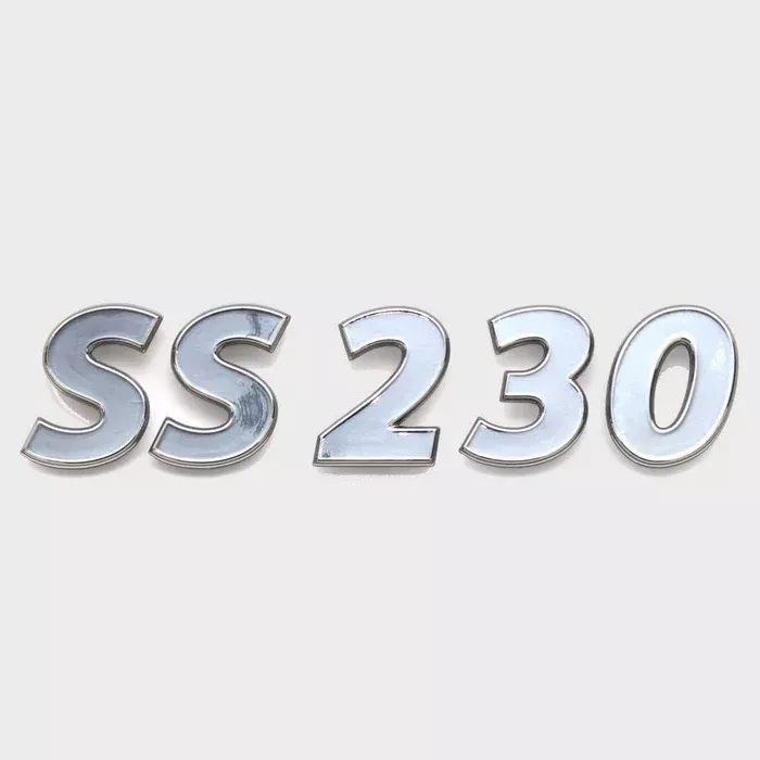 Lowe Boat Raised Brand Decal 2156184 | SS 230 Silver 8 5/8 Inch