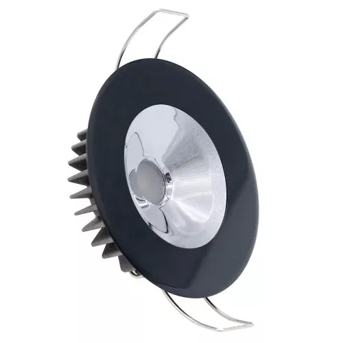 Lumitec Illusion Flush Mount LED Down Light – Warm White – Dimming – Black Housing – Chrome Reflector