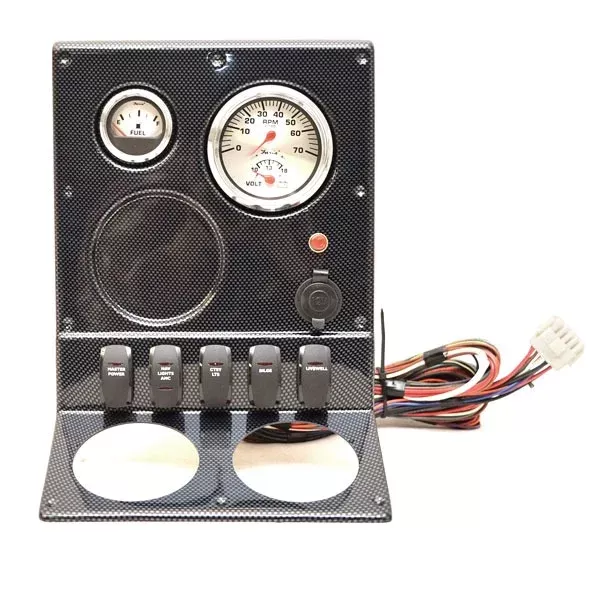 Lund Boat Gauge Panel Assembly 2161252 | 13 x 9 3/4 Inch Black Gray