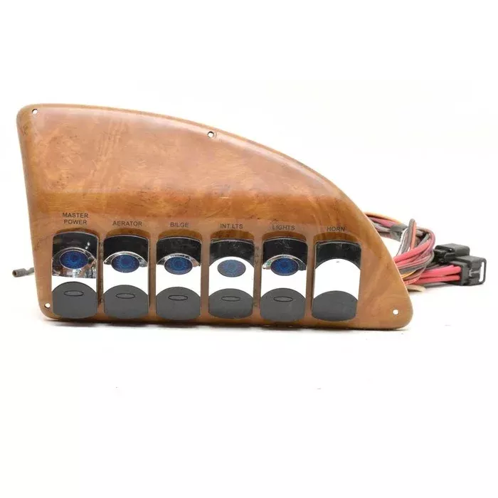 Lund Boat Rocker Switch Panel 2135876 | 8 1/2 x 5 Inch Faux Woodgrain