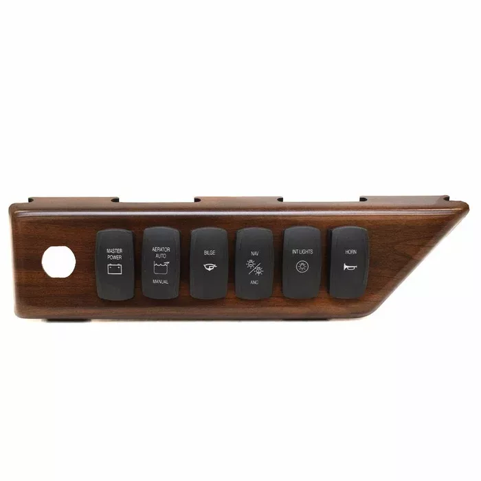 Lund Boat Switch Panel 2814309 | Tyee Master Power Lights Woodgrain