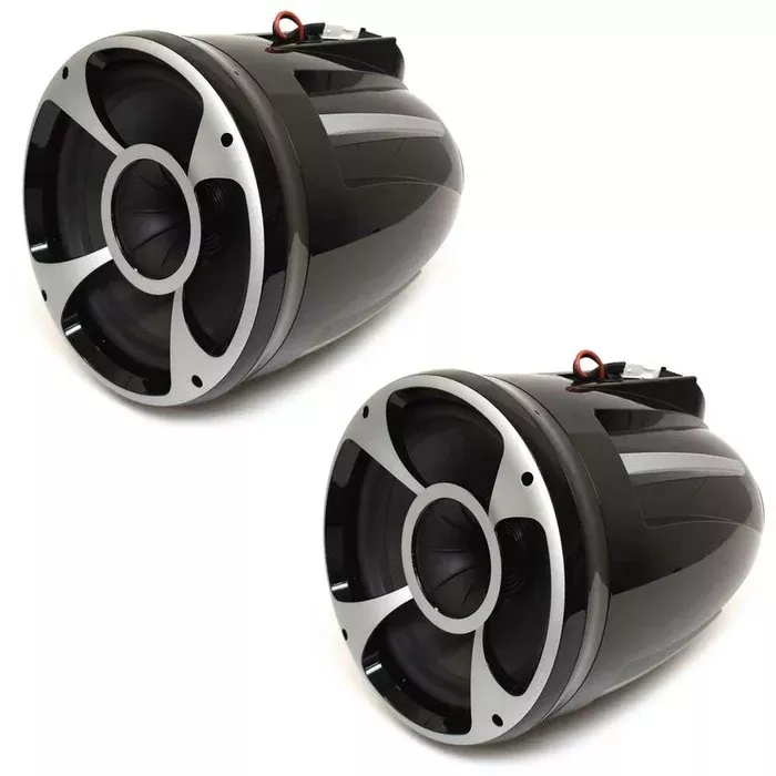 Malibu Boat Tower Speakers 6352065-BLK | Wet Sounds REV10 Black (Pair)