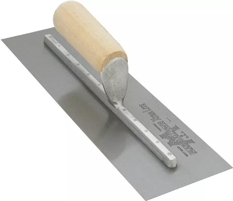 Marshalltown MX57 Finishing Trowel, 14 in L Blade, 3 in W Blade, Sprin
