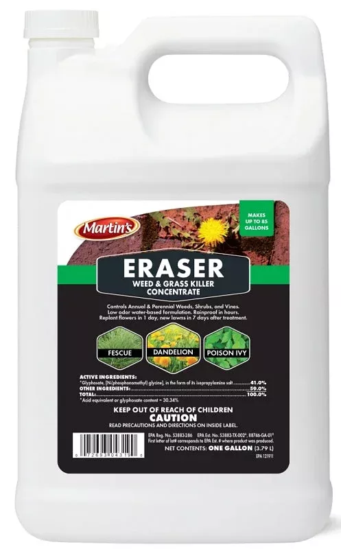 Martin’s 82004319 Weed and Grass Killer, Liquid, Clear, 1 gal, Pack of