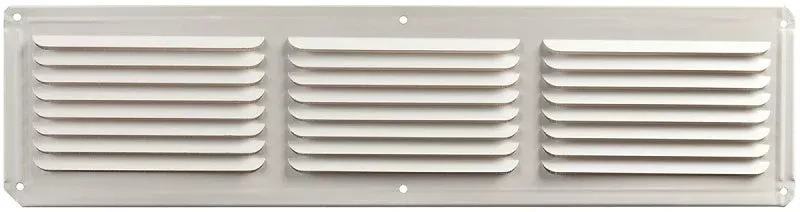Master Flow EAC16X4W Undereave Vent, 4 in L, 16 in W, 26 sq-ft Net Fre