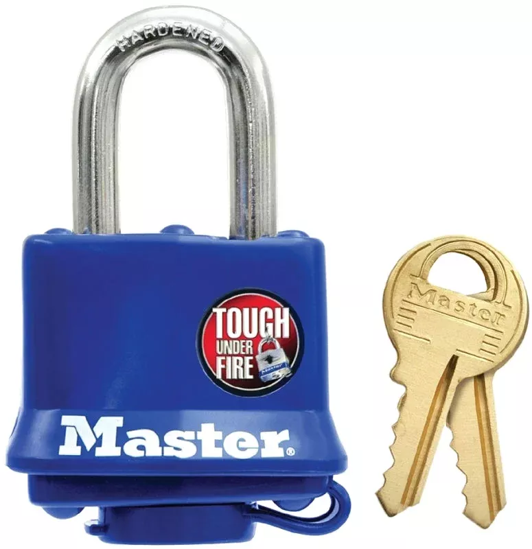 Master Lock 312D Padlock, 1-9/16 in W Body, Keyed Different Key, 9/32