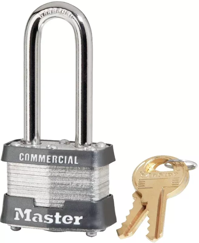 Master Lock 3KALH 0851 Padlock, Keyed Alike Key, Open Shackle, 9/32 in